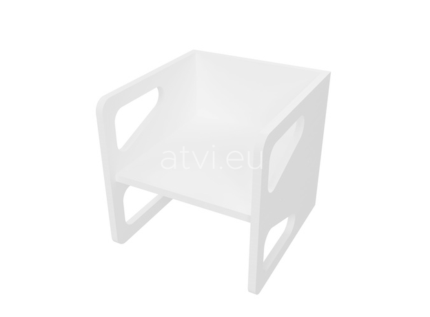 AtviKids Cubix Montessori Chair Size 2 White, image , 3 image