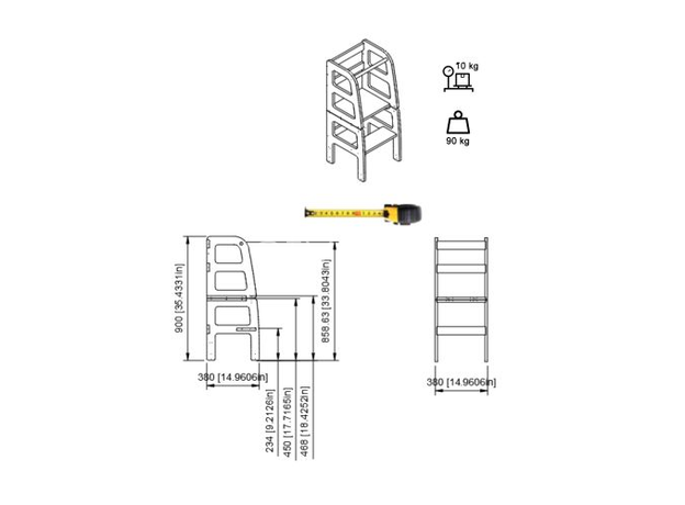 AtviKids Multifunctional Learning Tower (4 in 1) Black [PROMO], image , 9 image
